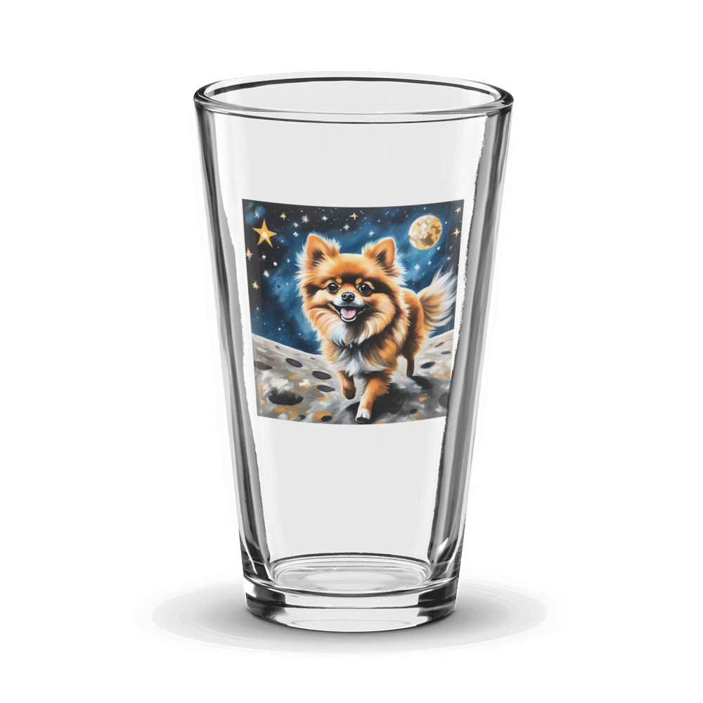 PugMug Custom Tan Pomeranian Glass Tumbler