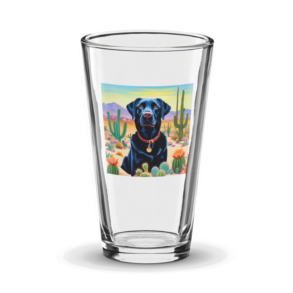 PugMug Custom Black Labrador Retriever Glass Tumbler