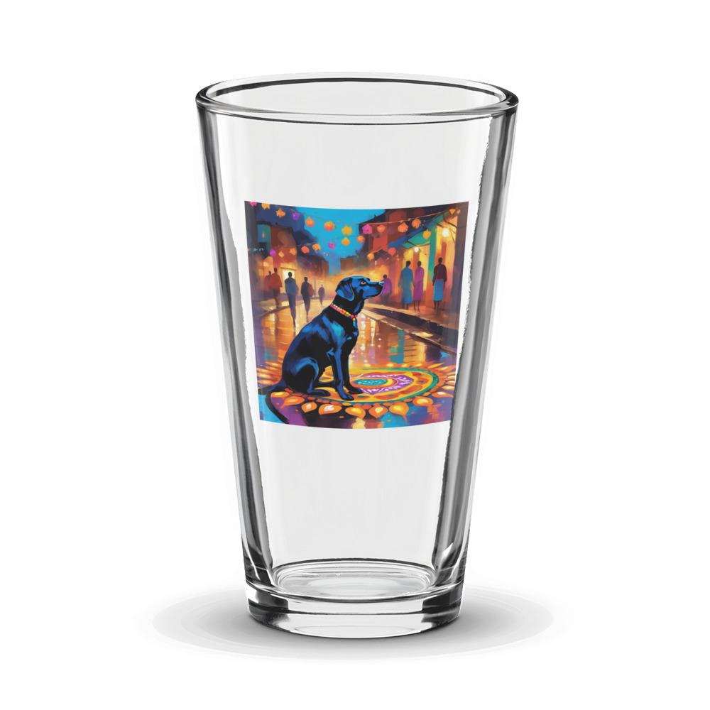 PugMug Custom Black Labrador Retriever Glass Tumbler