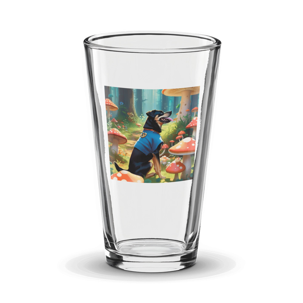 PugMug Custom Blue Glass Tumbler