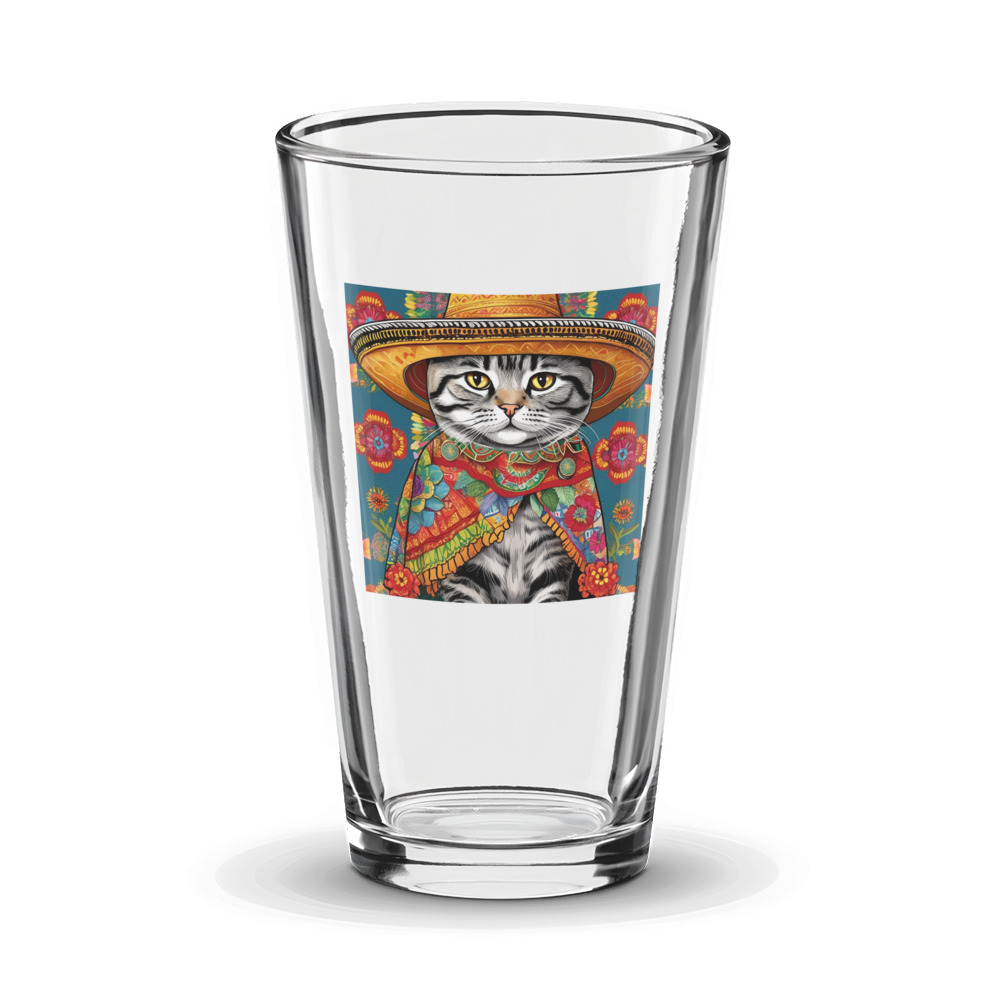 PugMug Custom Tabby Scottish Fold Cat Glass Tumbler