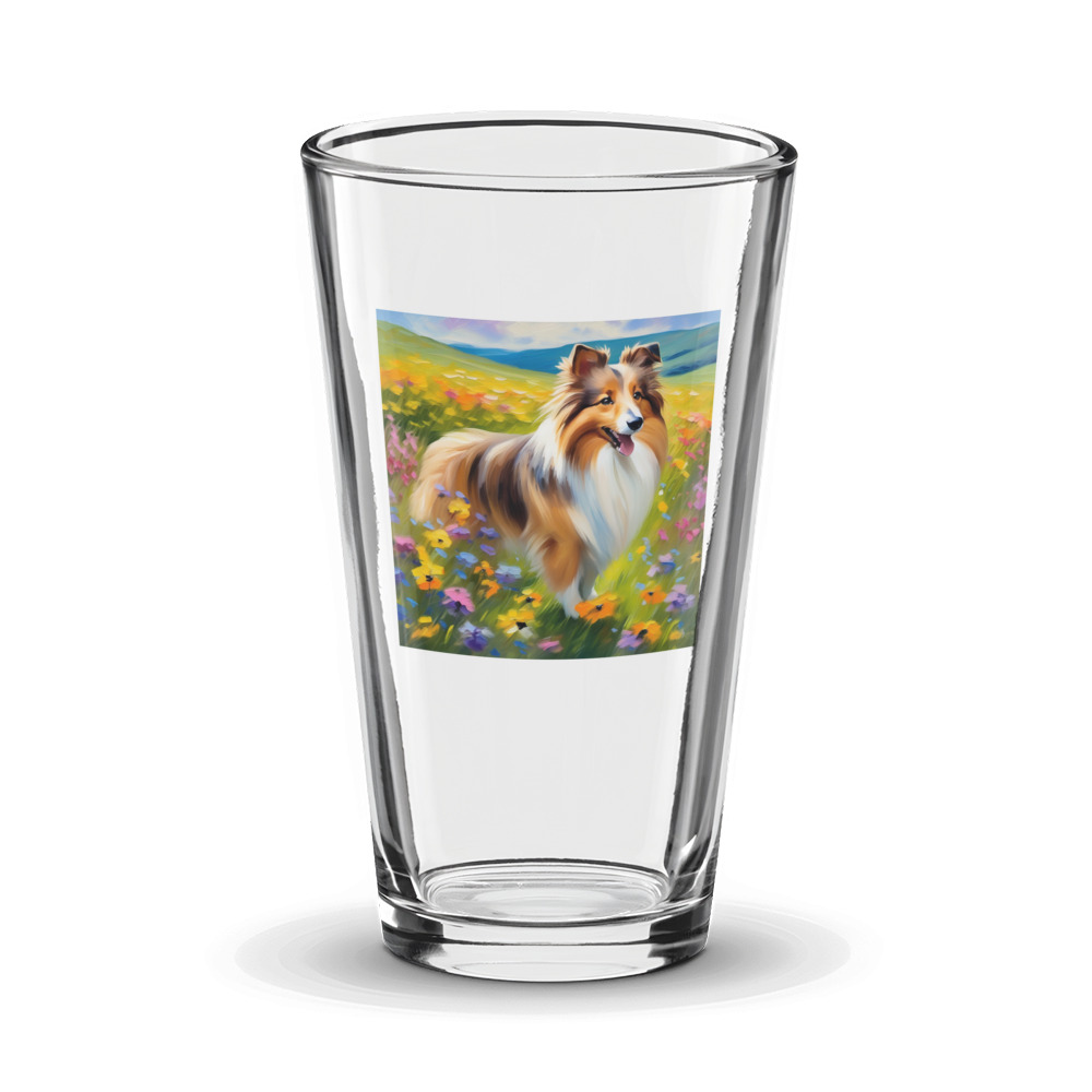 PugMug Custom Shetland Sheepdog Glass Tumbler