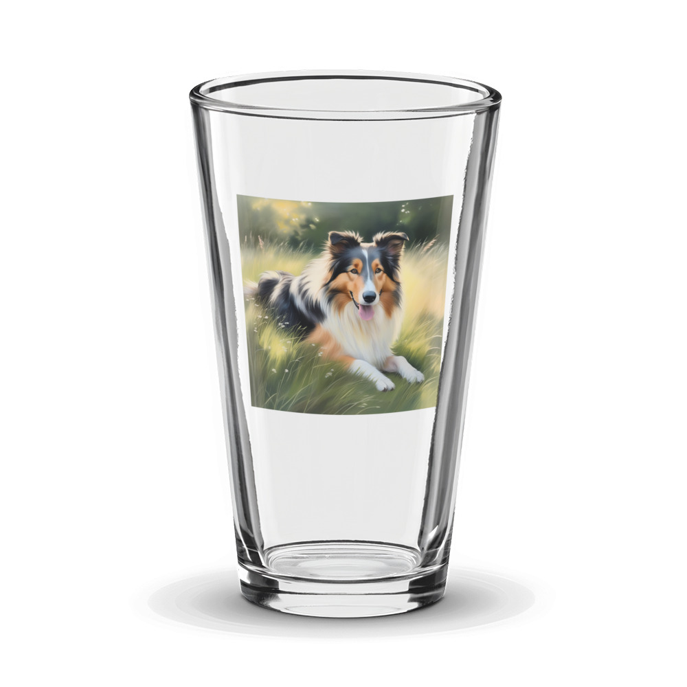 PugMug Custom Collie Glass Tumbler