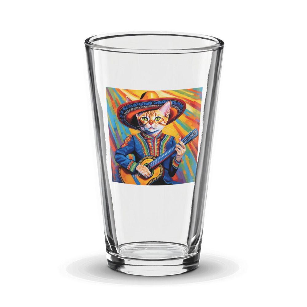 PugMug Custom Tabby Devon Rex Cat Glass Tumbler