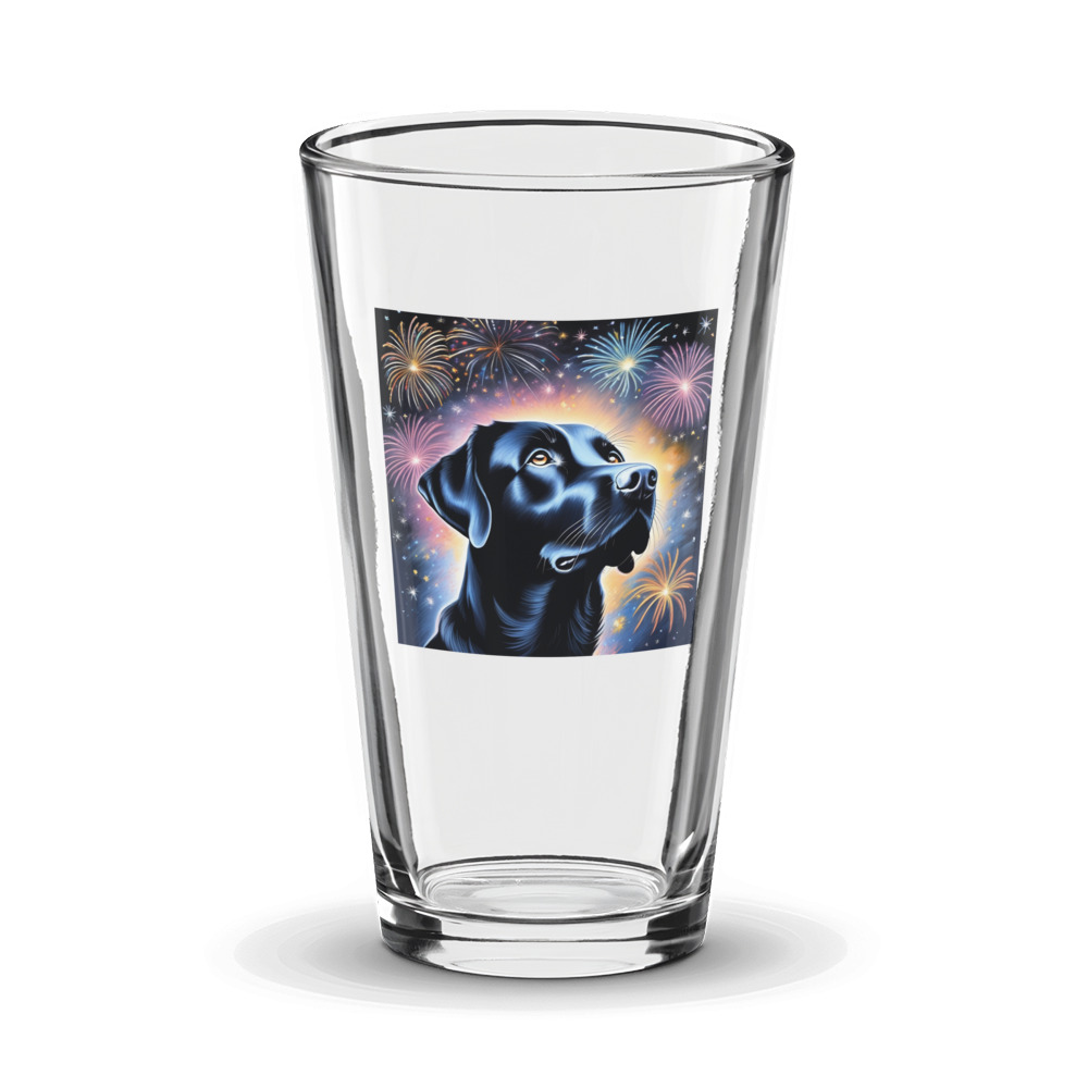 PugMug Custom Black Labrador Retriever Glass Tumbler
