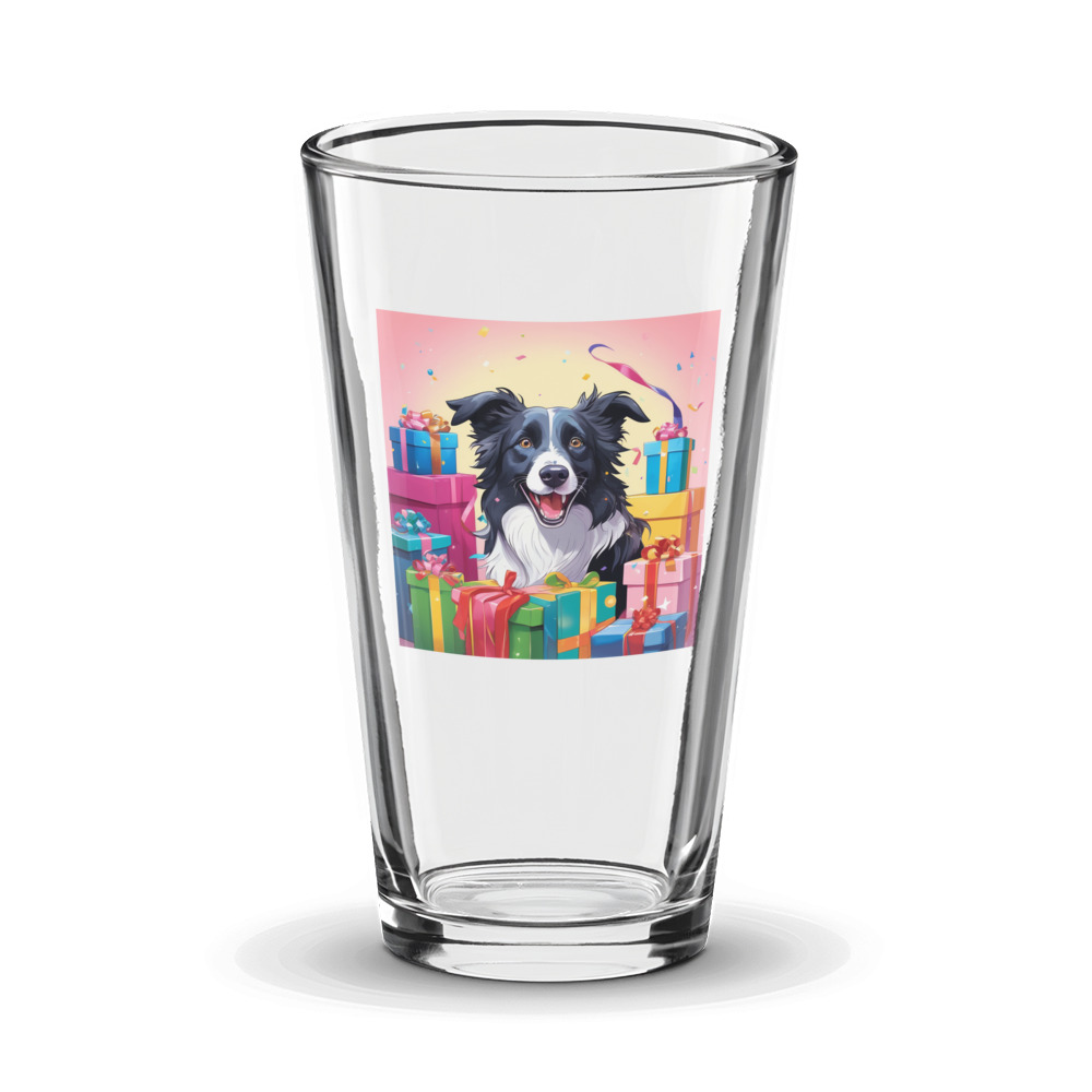 PugMug Custom Border Collie Glass Tumbler