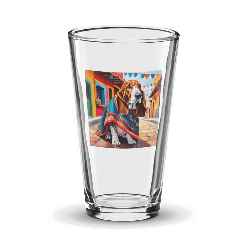 PugMug Custom Basset Hound Glass Tumbler