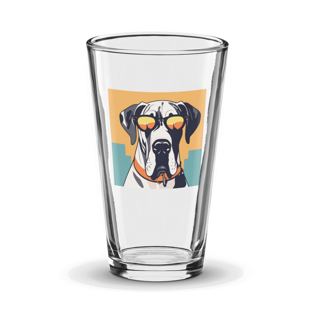 PugMug Custom Great Dane Glass Tumbler