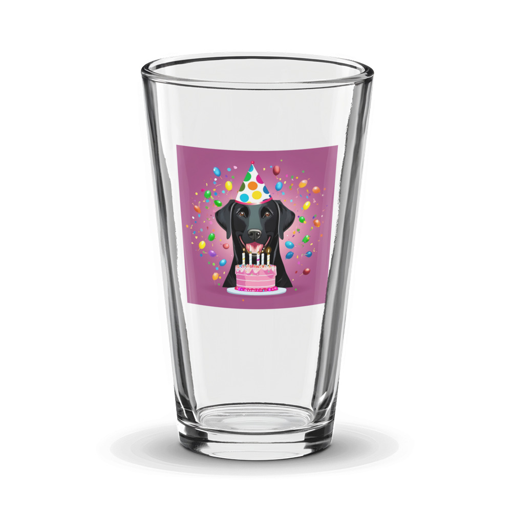 PugMug Custom Black Labrador Retriever Glass Tumbler