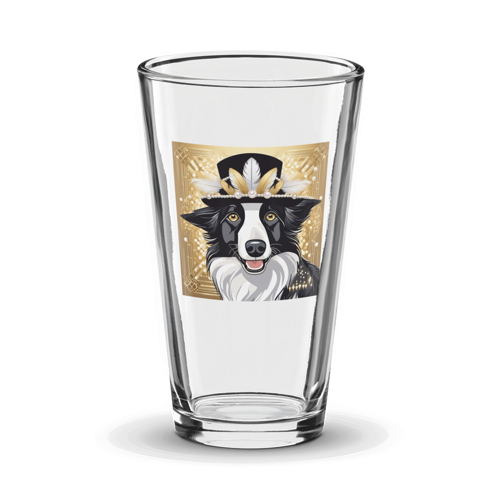 PugMug Custom Border Collie Glass Tumbler
