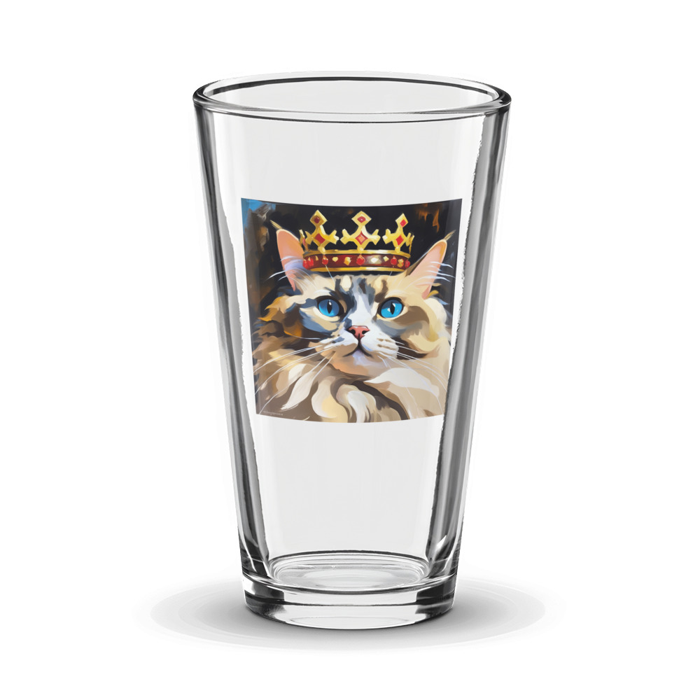 PugMug Custom Tabby Ragdoll Cat Glass Tumbler