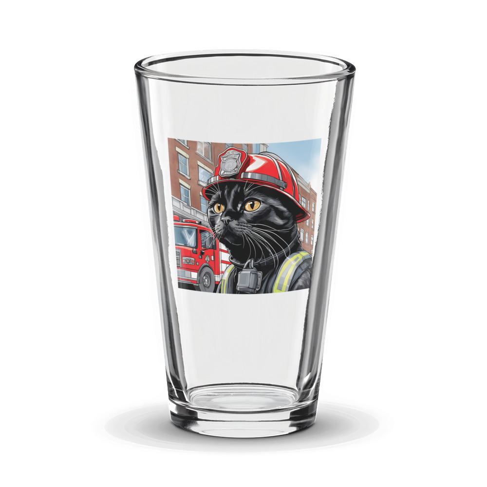 PugMug Custom Black Scottish Fold Cat Glass Tumbler
