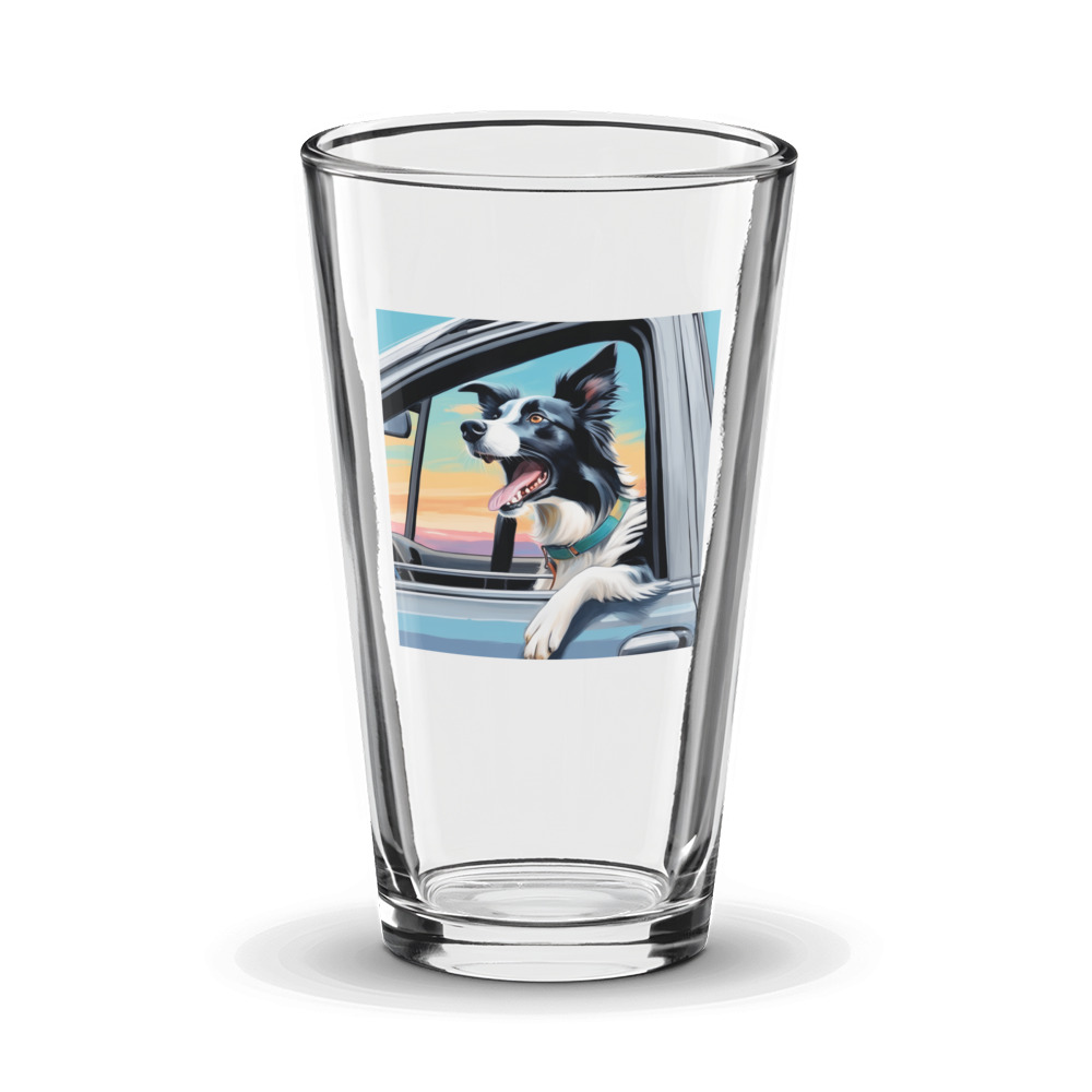 PugMug Custom Border Collie Glass Tumbler