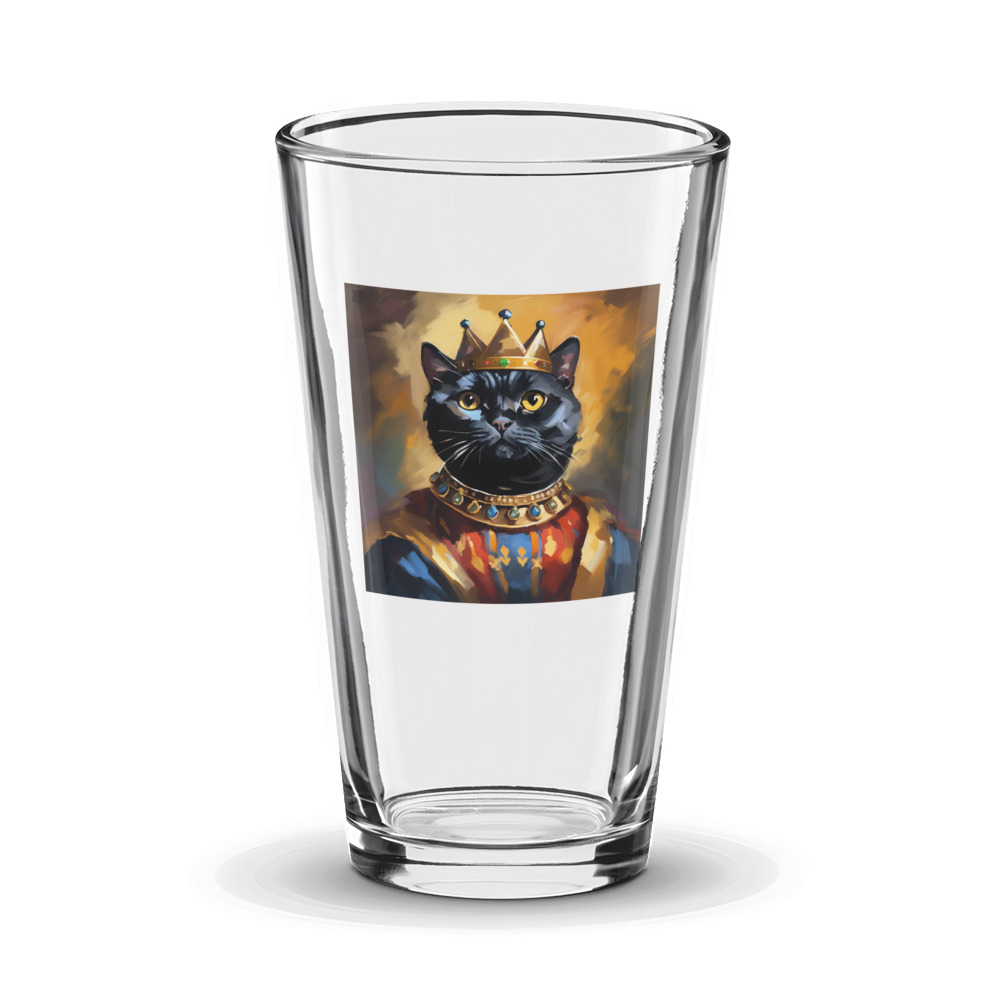 PugMug Custom Black Scottish Fold Cat Glass Tumbler
