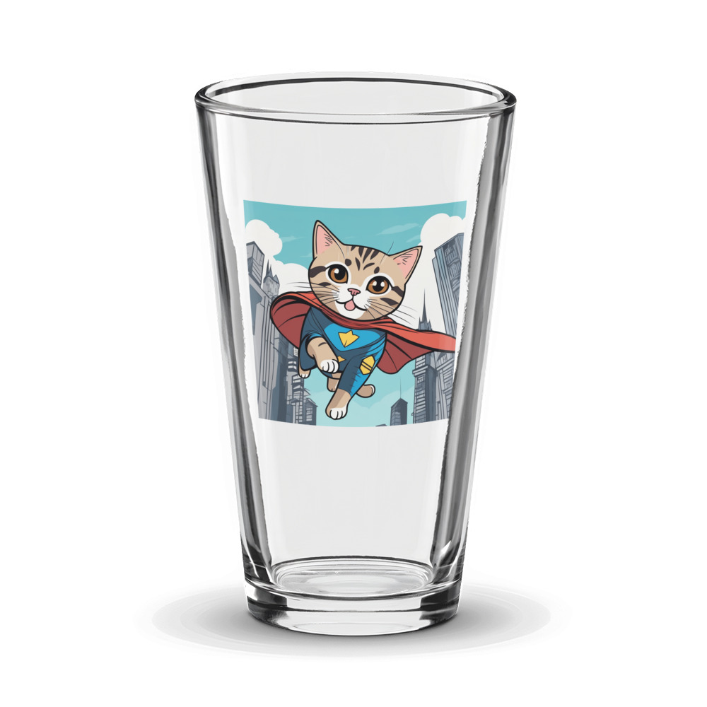 PugMug Custom Tabby Scottish Fold Cat Glass Tumbler