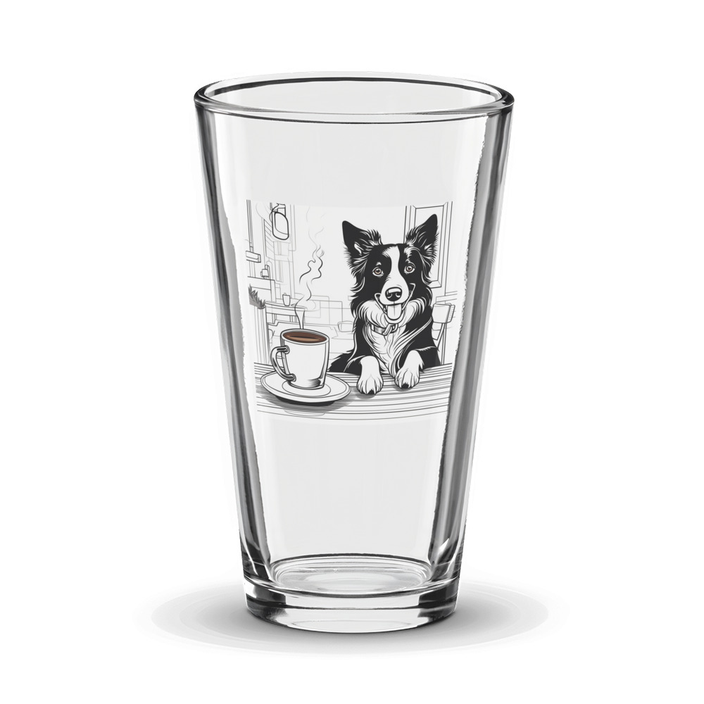 PugMug Custom Border Collie Glass Tumbler
