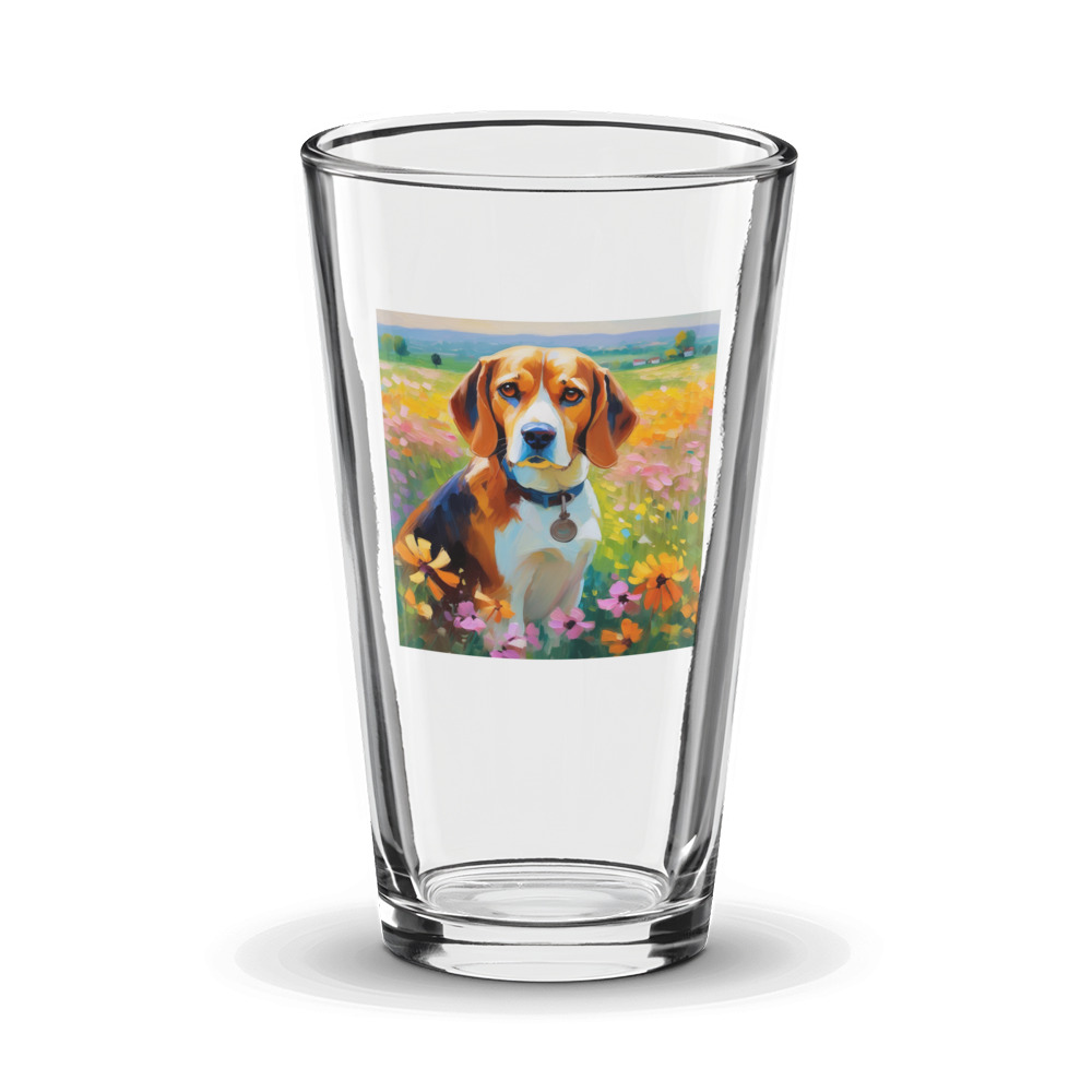 PugMug Custom Beagle Glass Tumbler