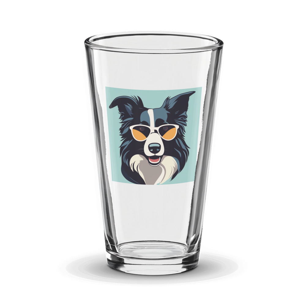 PugMug Custom Border Collie Glass Tumbler