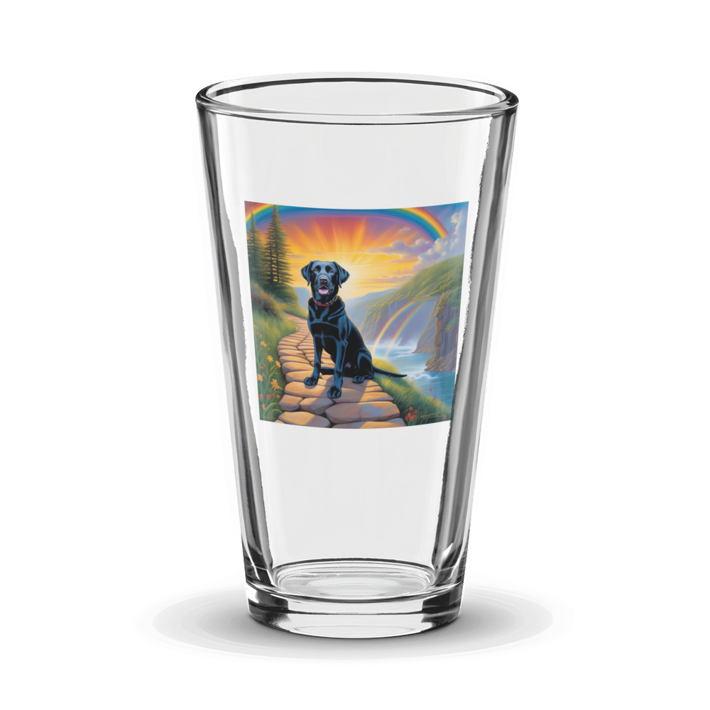 PugMug Custom Black Labrador Retriever Glass Tumbler