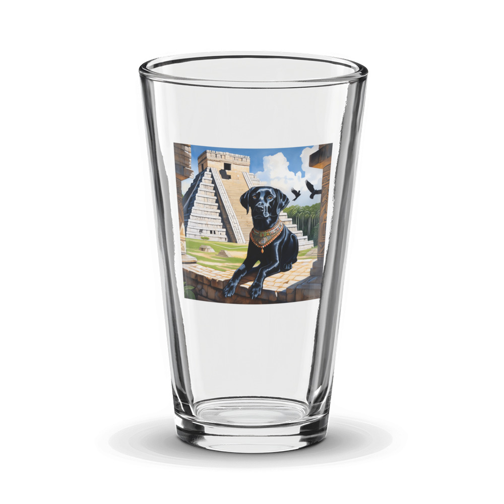 PugMug Custom Black Labrador Retriever Glass Tumbler