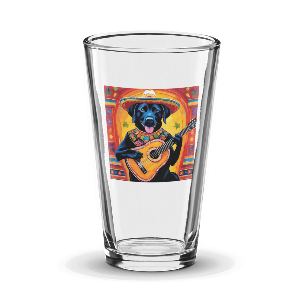 PugMug Custom Black Labrador Retriever Glass Tumbler