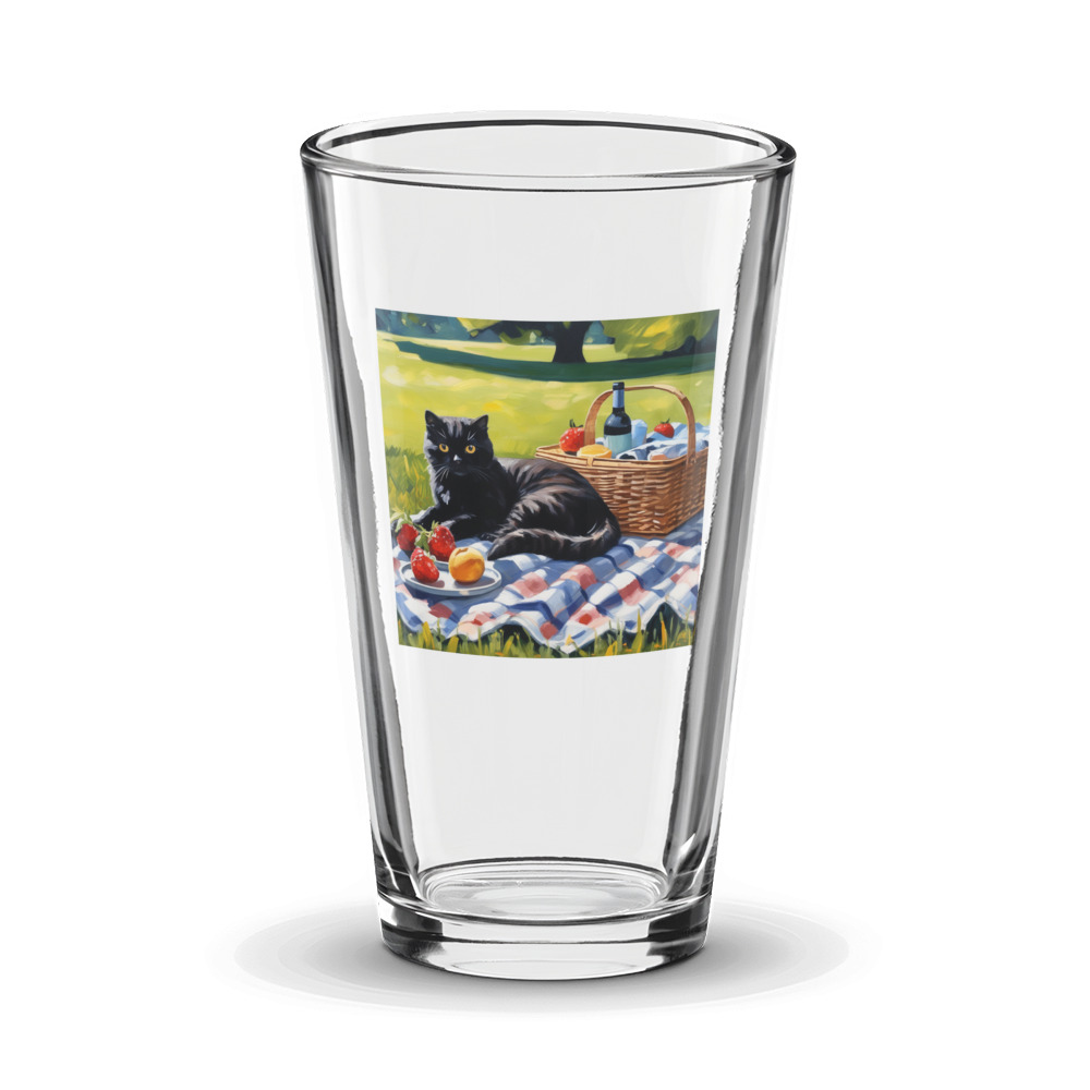 PugMug Custom Black Scottish Fold Cat Glass Tumbler