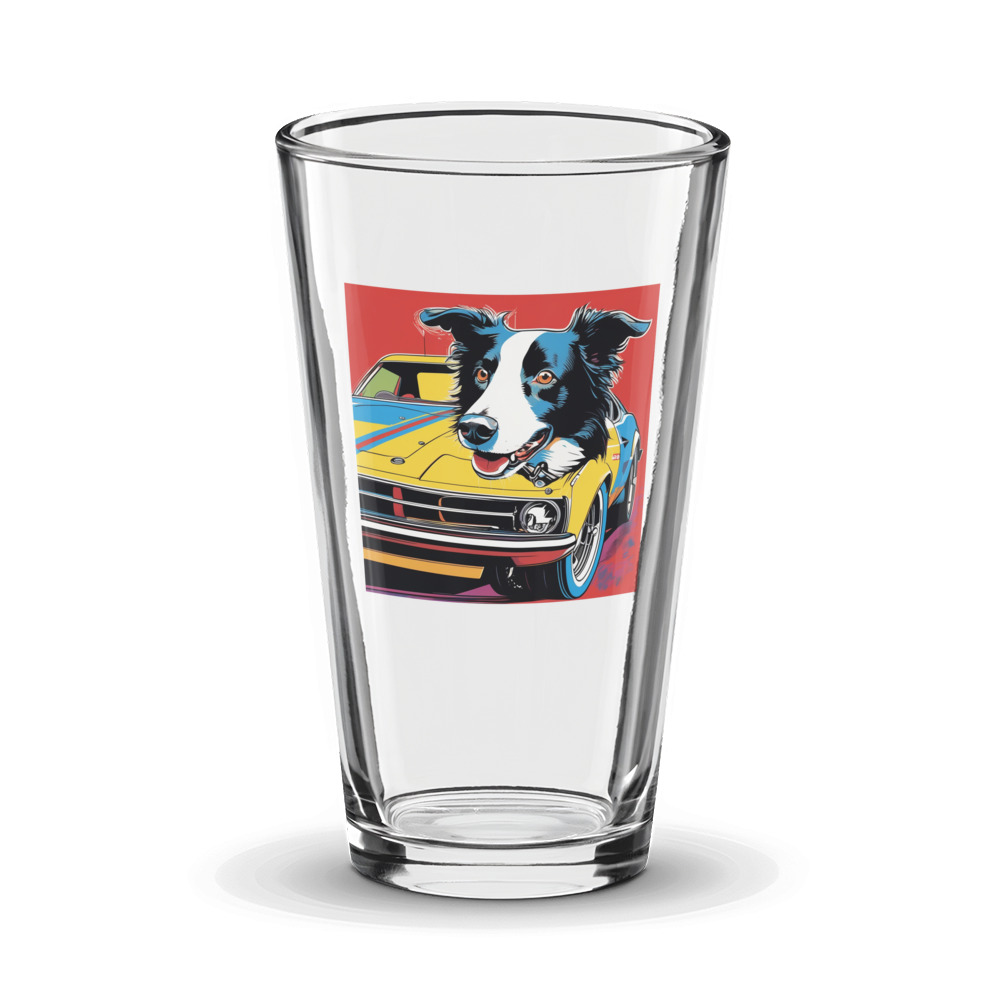 PugMug Custom Border Collie Glass Tumbler