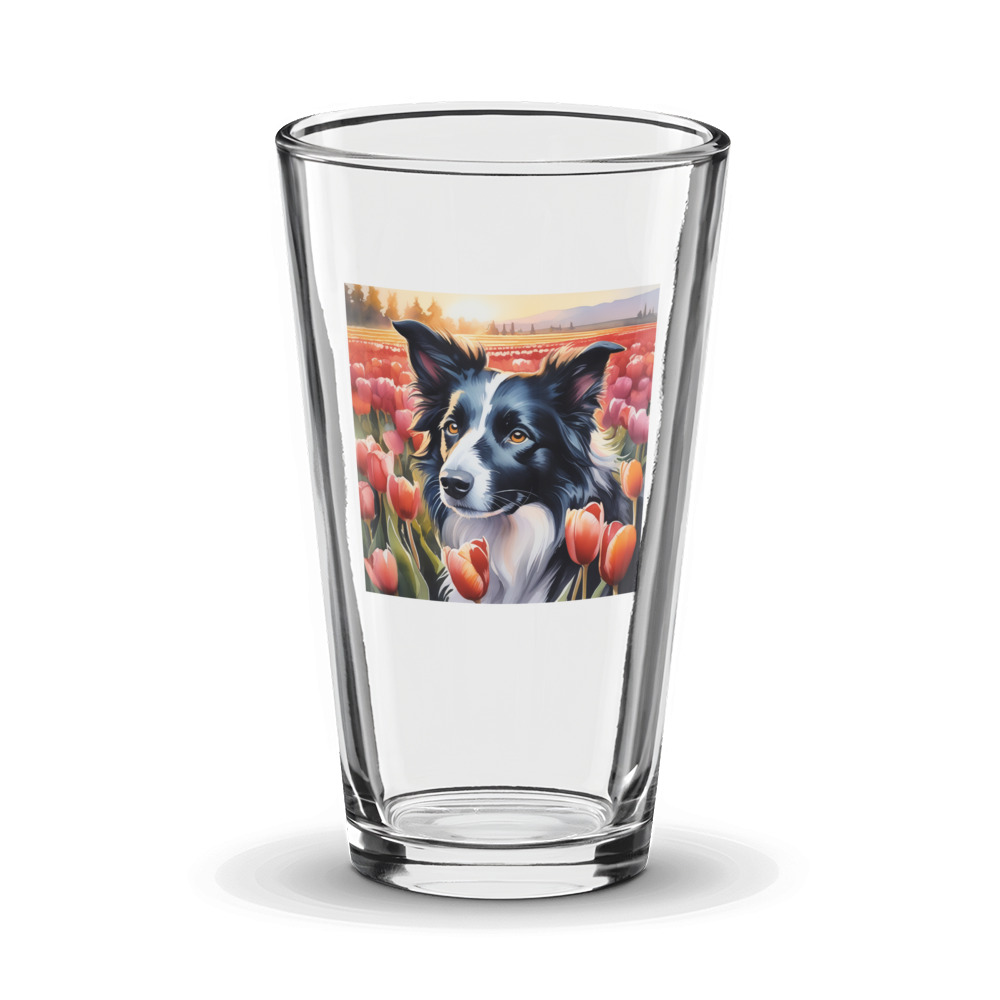 PugMug Custom Border Collie Glass Tumbler