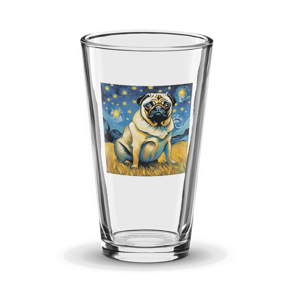 PugMug Custom Pug Glass Tumbler