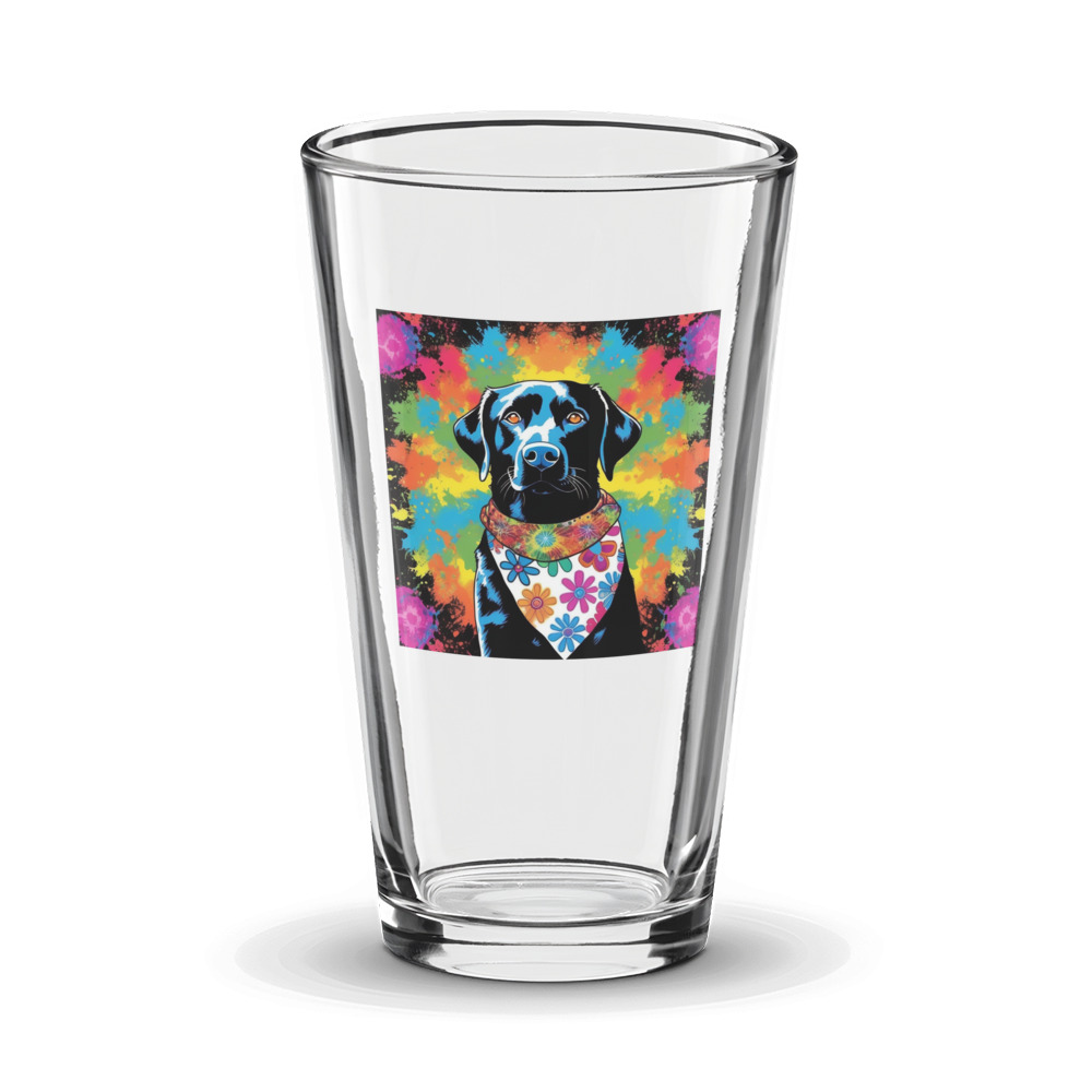 PugMug Custom Black Labrador Retriever Glass Tumbler