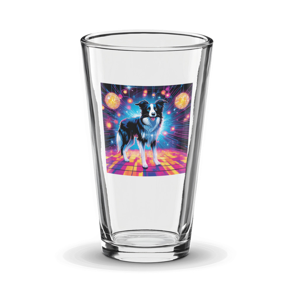 PugMug Custom Border Collie Glass Tumbler