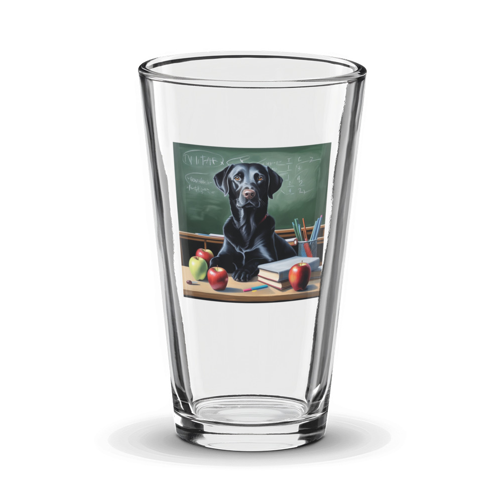PugMug Custom Black Labrador Retriever Glass Tumbler