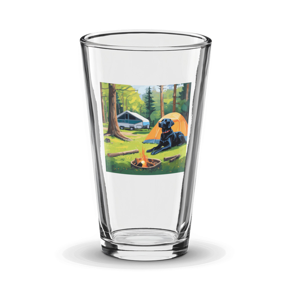 PugMug Custom Black Labrador Retriever Glass Tumbler