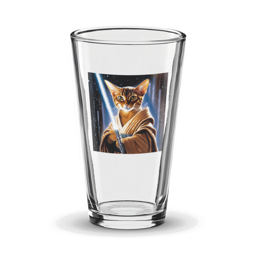 PugMug Custom Tabby Abyssinian Cat Glass Tumbler