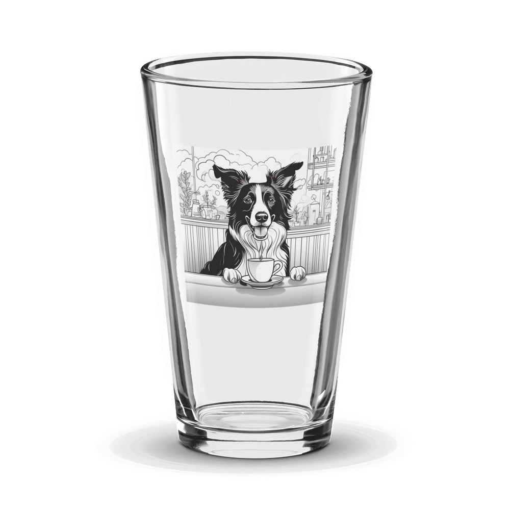 PugMug Custom Border Collie Glass Tumbler