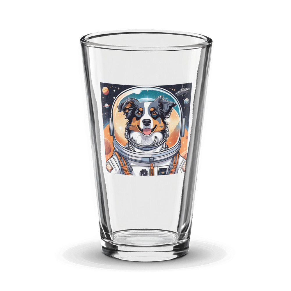 PugMug Custom Australian Shepherd Dog Glass Tumbler