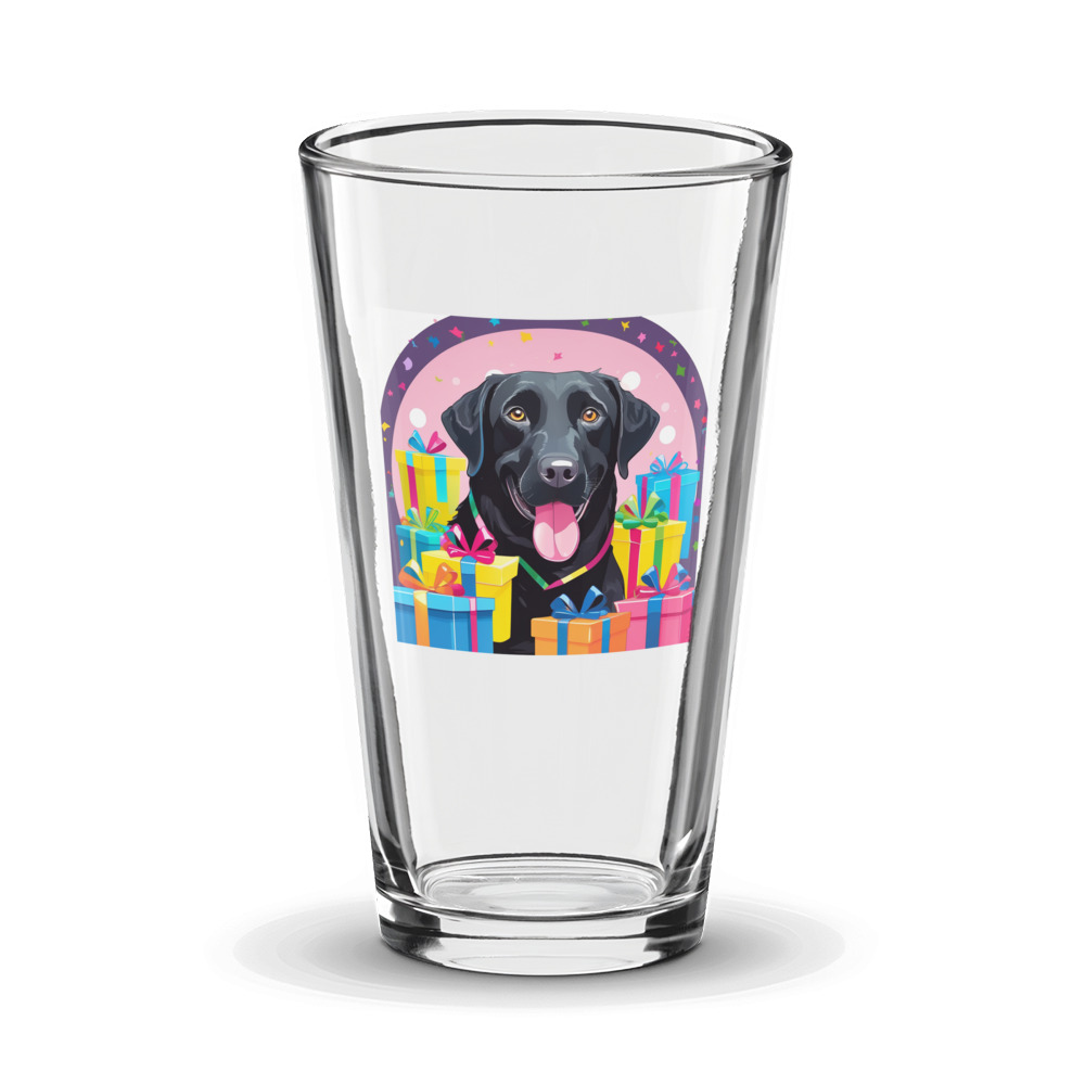 PugMug Custom Black Labrador Retriever Glass Tumbler