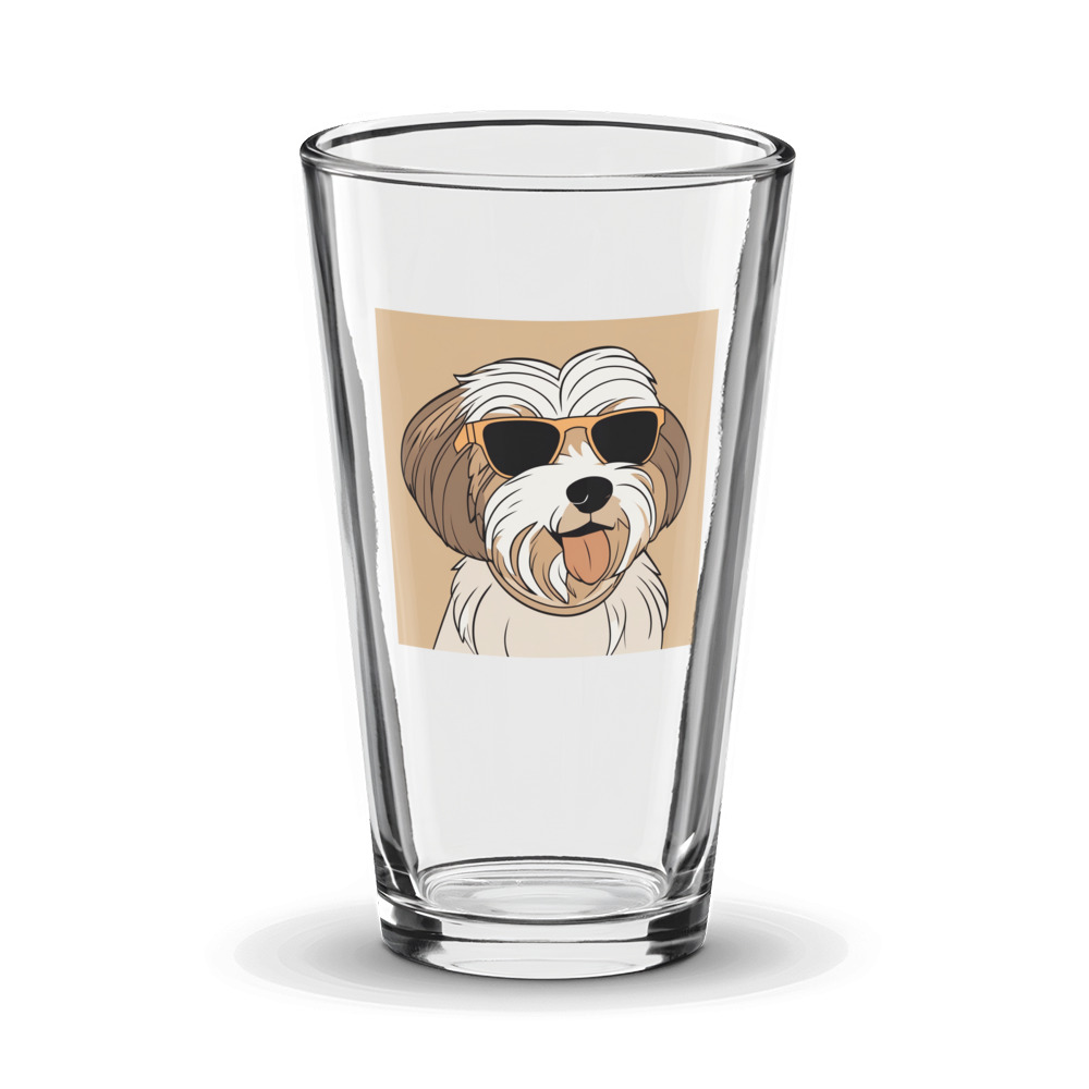 PugMug Custom Tan Havanese Dog Glass Tumbler