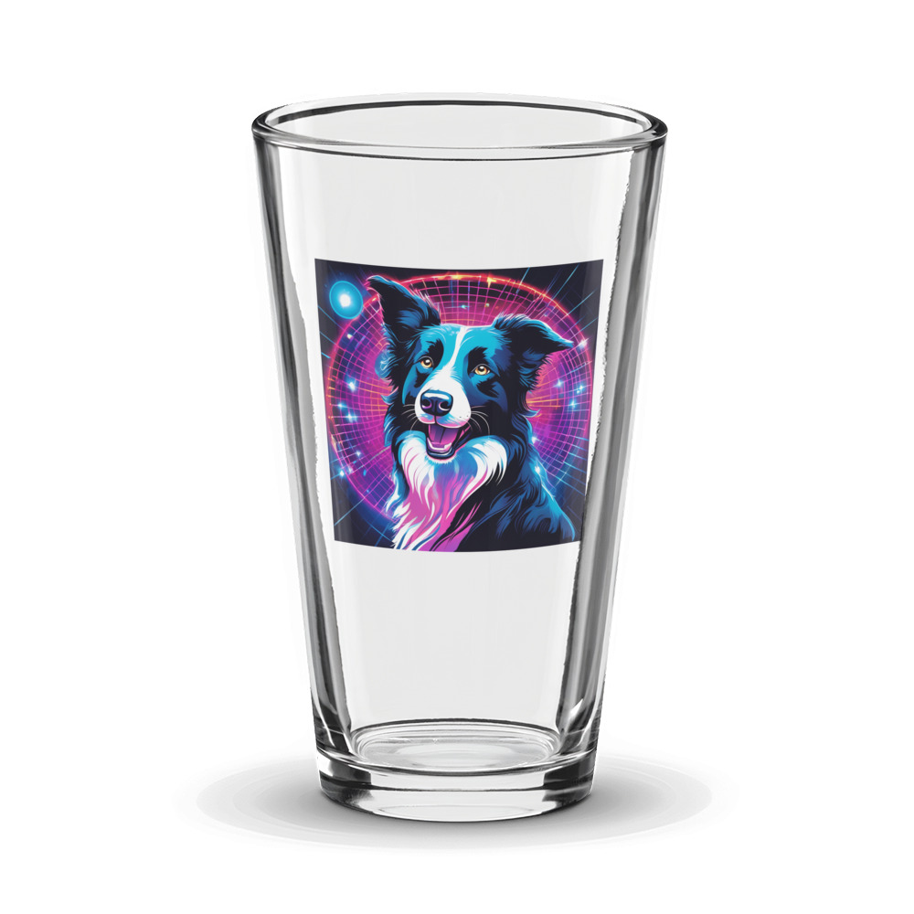 PugMug Custom Border Collie Glass Tumbler