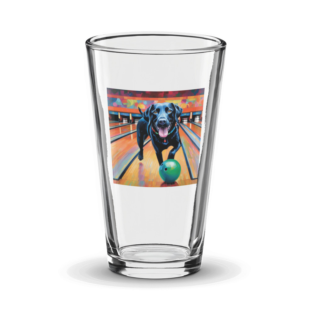 PugMug Custom Black Labrador Retriever Glass Tumbler