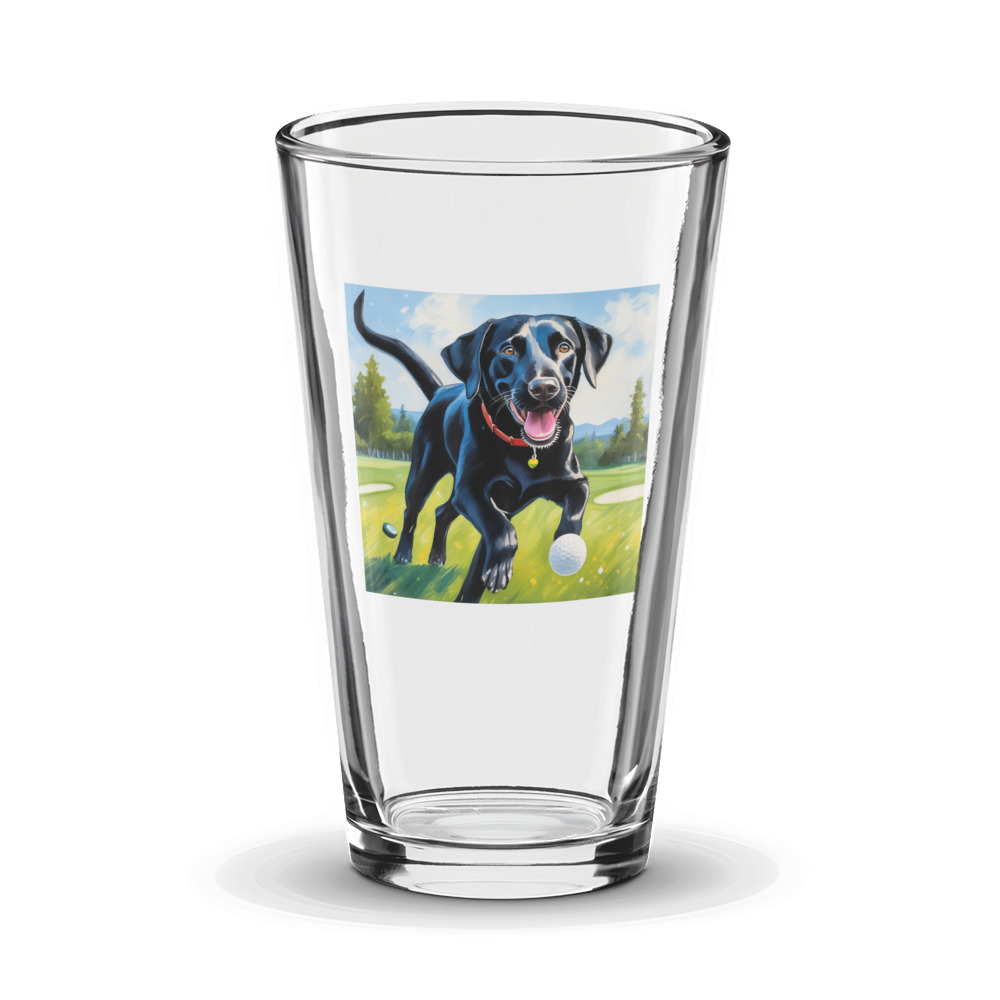 PugMug Custom Black Labrador Retriever Glass Tumbler