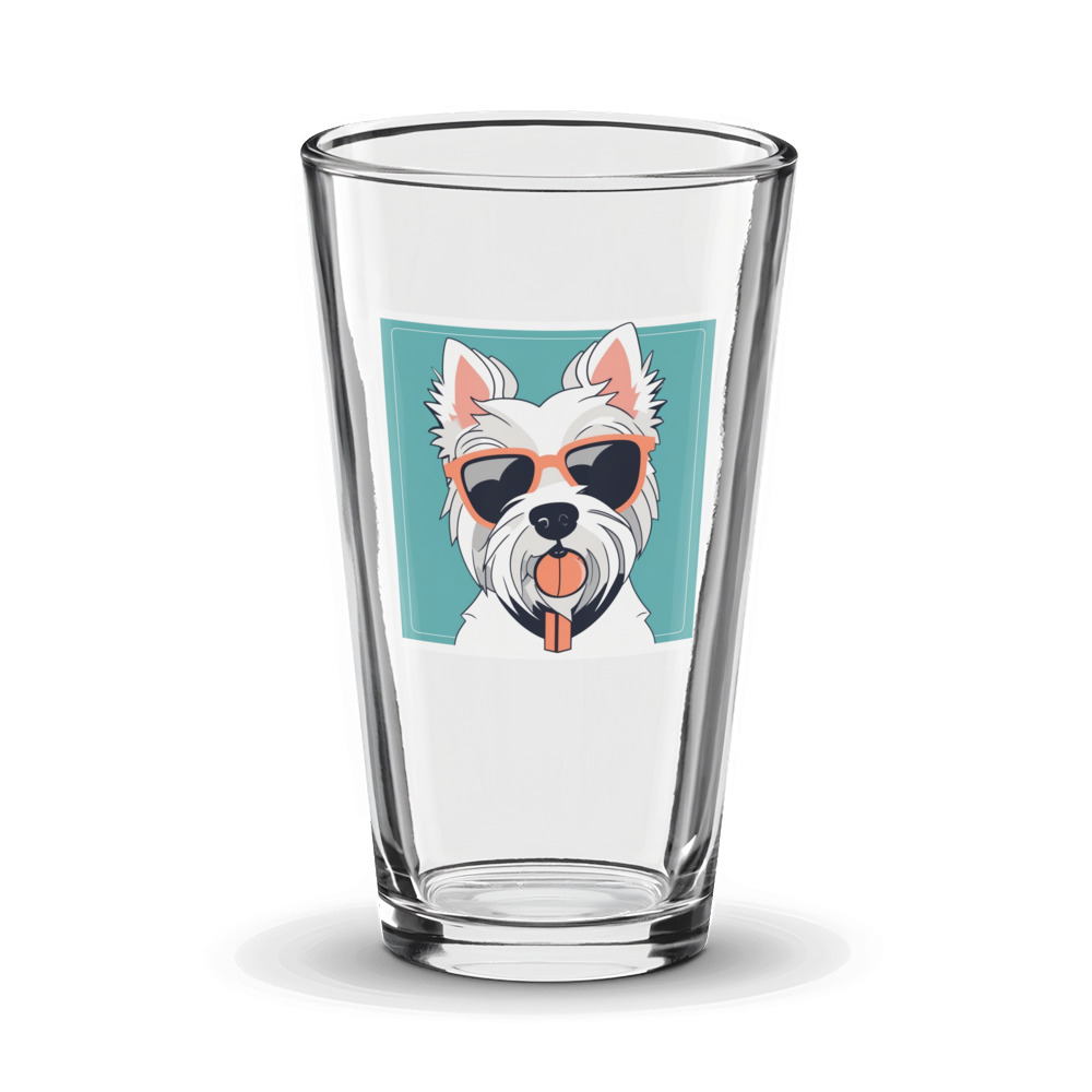 PugMug Custom West Highland White Terrier Glass Tumbler