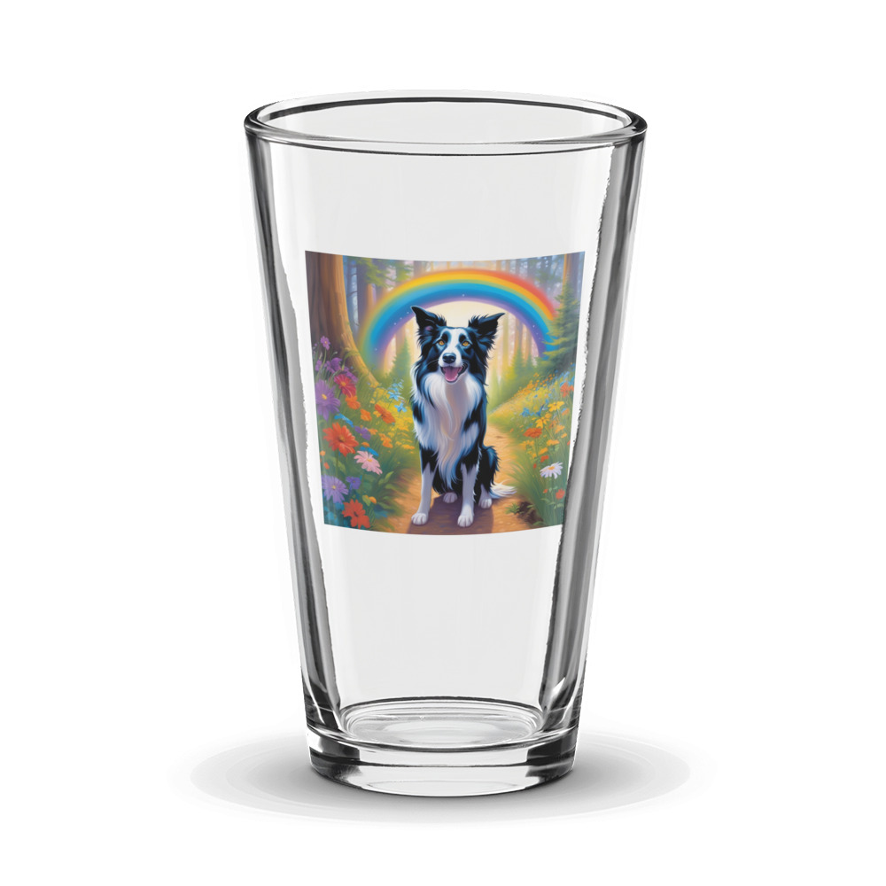 PugMug Custom Border Collie Glass Tumbler