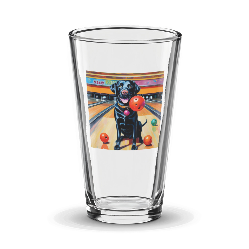 PugMug Custom Black Labrador Retriever Glass Tumbler