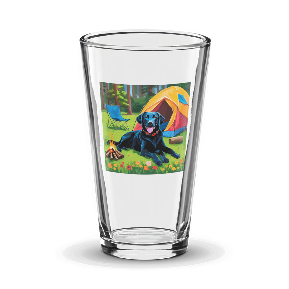 PugMug Custom Black Labrador Retriever Glass Tumbler