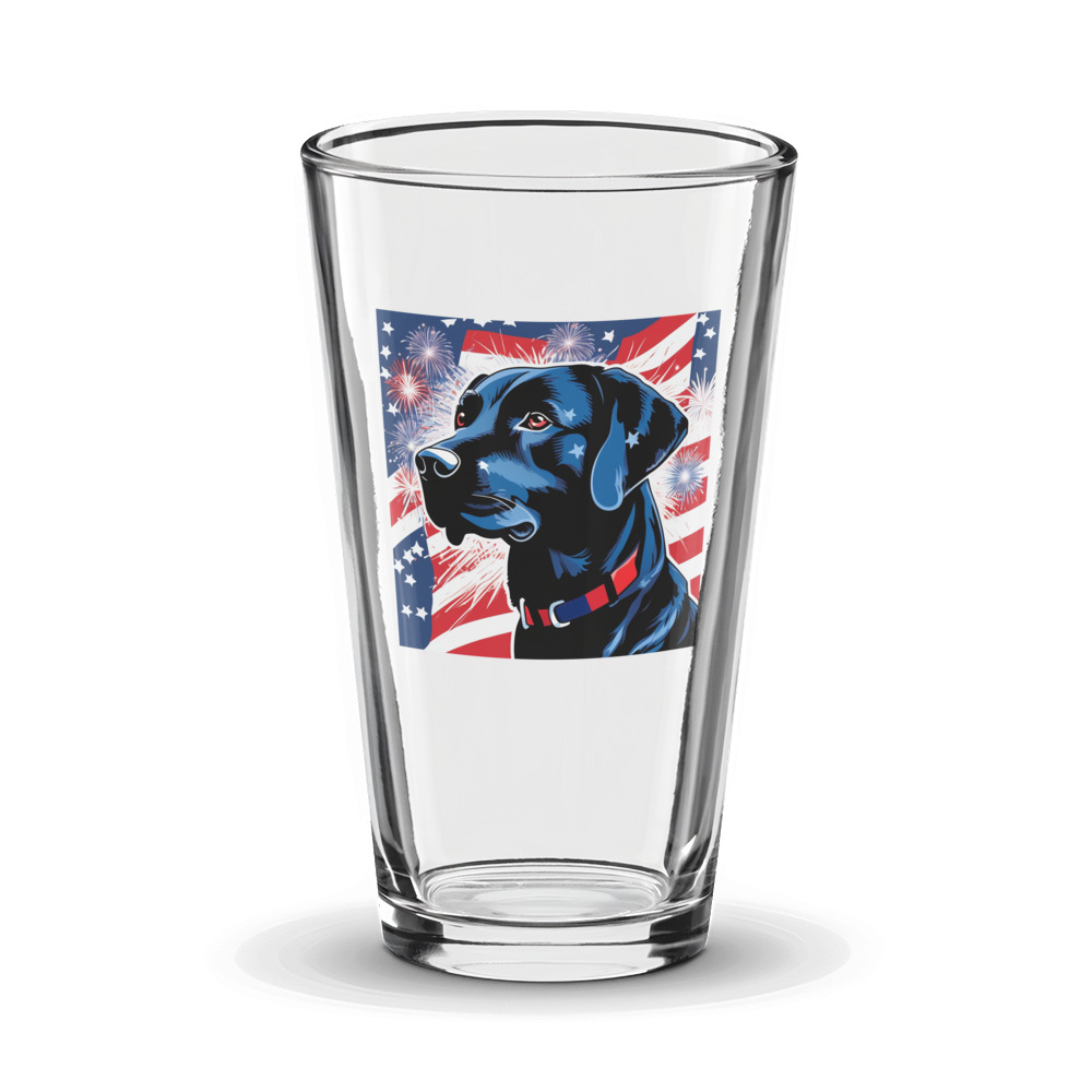 PugMug Custom Black Labrador Retriever Glass Tumbler