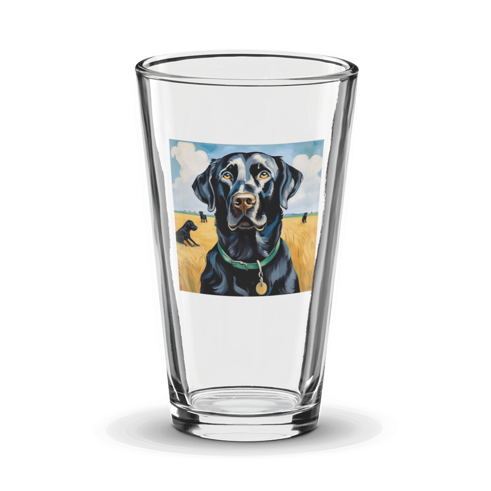 PugMug Custom Black Labrador Retriever Glass Tumbler