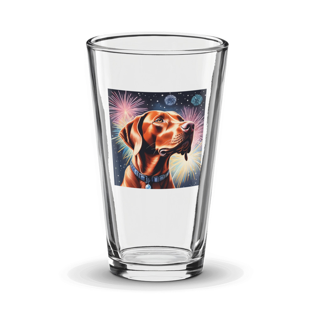 PugMug Custom Vizsla Glass Tumbler
