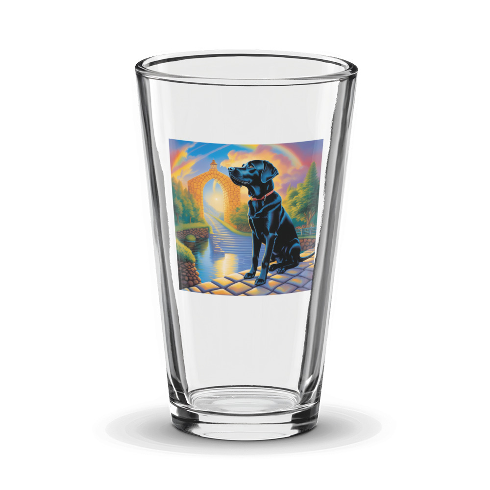 PugMug Custom Black Labrador Retriever Glass Tumbler