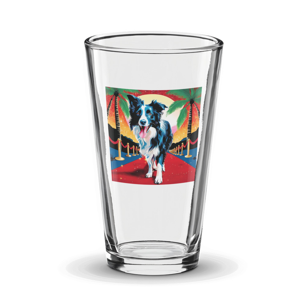PugMug Custom Border Collie Glass Tumbler